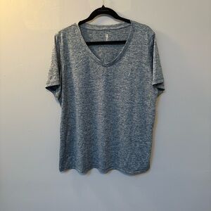 Ideology plus size 2X workout V-neck blue T-shirt